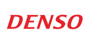 DENSO logo in red on a white background
